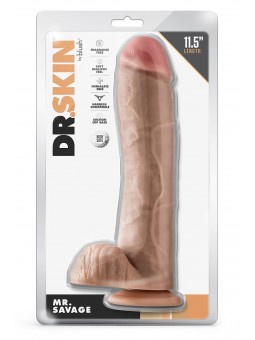 DR. SKIN MR. SAVAGE 11.5 INCH DILDO WITH