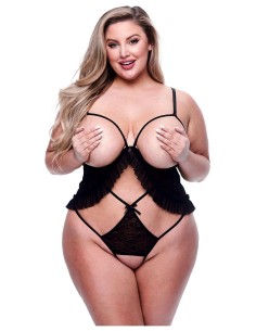 BACI PEEKABOO CRISS-CROSS TEDDY BLACK