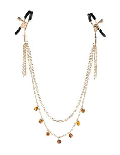 SPORTSHEETS AMBER CHAINED NIPPLE CLAMPS