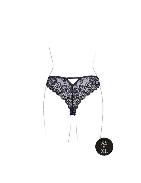 Claire - Elastic Lace Brief with Golden