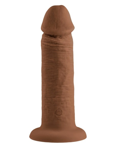 EVOLVED 6 INCH VIBRATING DONG DARK FLESH