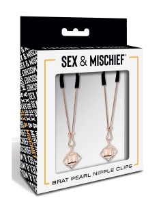 SEX AND MISCHIEF BRAT PEARL NIPPLE CLIPS