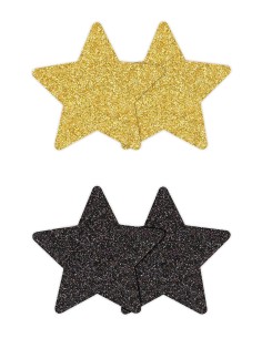 PRETTY PASTIES GLITTER STARS BLACK GOLD 2