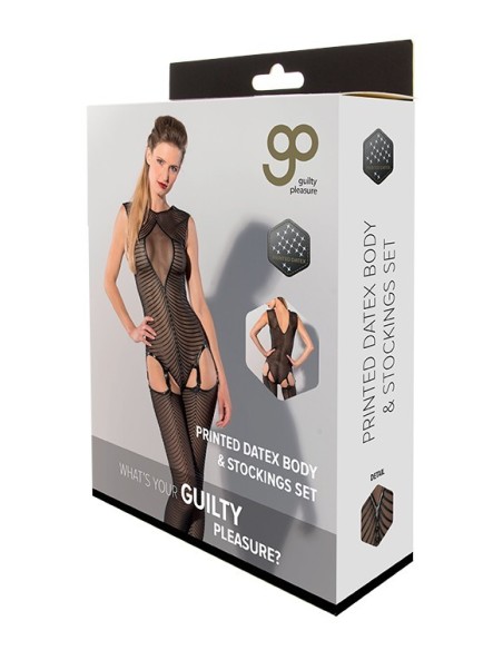 GP PRINTED DATEX BODY & STOCKINGSSET
