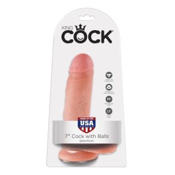 King Cock with balls 7 inch acquista online su Porky's Store