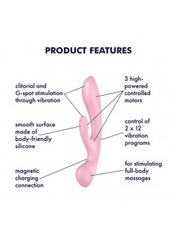 SATISFYER TRIPLE OH - ROSA