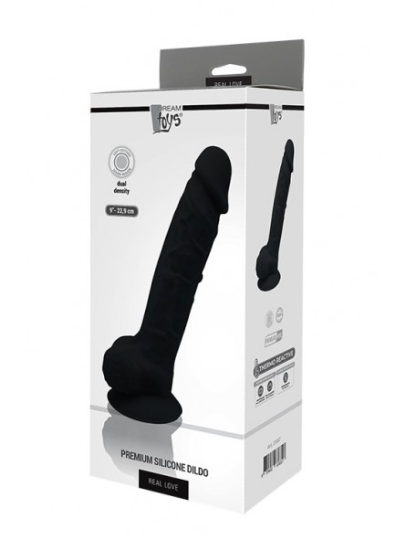 REAL LOVE DILDO 9INCH BLACK