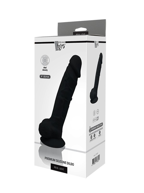 REAL LOVE DILDO 9INCH BLACK