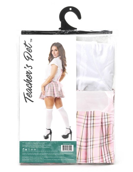 TEACHERS PET 3 PCS PINK PRIVATE SCHOOLGIRL COSTUME