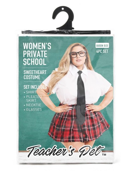 TEACHERS PET WOMEN'S 4 PC PRIVATE SCHOOL SWEETHEART COSTUME