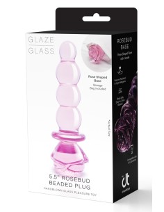 GLAZE GLASS ROSEBUD BEADED  PLUG