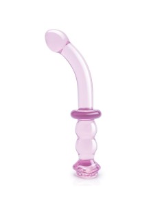 GLAZE GLASS ROSEBUD G-SPOT DILDO 2