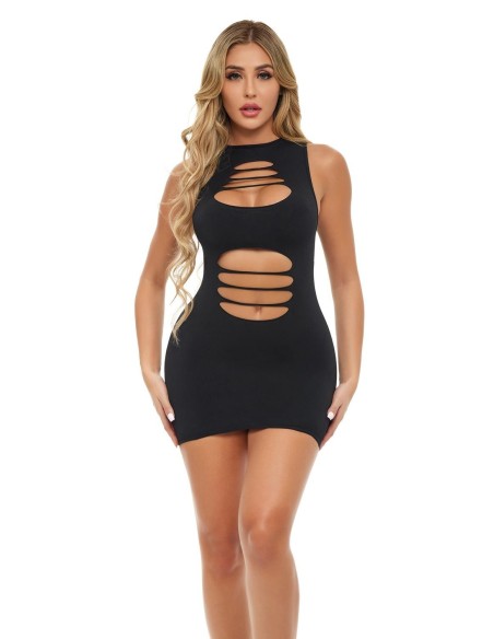 CAN'T COMMIT DRESS BLACK