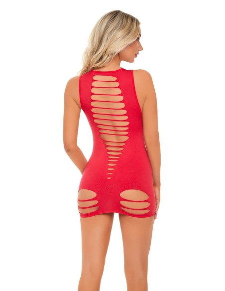 CAN'T COMMIT DRESS RED