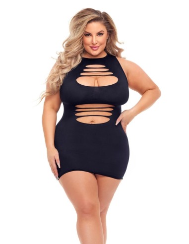 CAN'T COMMIT DRESS BLACK