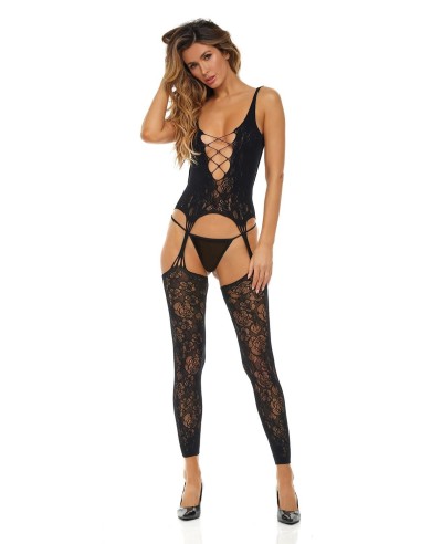 NEVER SETTLE BODYSTOCKING BLACK