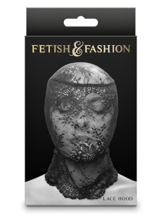 FETISH & FASHION LACE HOOD BLACK