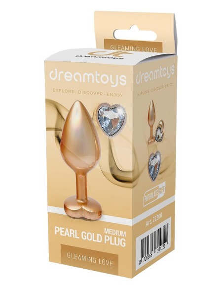 GLEAMING LOVE PEARL GOLD PLUG MEDIUM