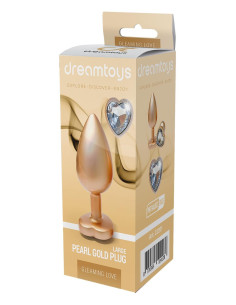GLEAMING LOVE PEARL GOLD PLUG LARGE