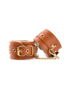 BLAZE ELITE HAND CUFFS COGNAC VEGAN LEAT 2