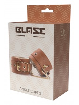BLAZE ELITE ANKLE CUFFS COGNAC VEGAN LEA