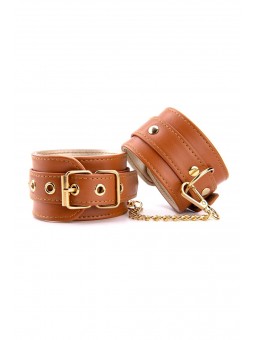 BLAZE ELITE ANKLE CUFFS COGNAC VEGAN LEA
