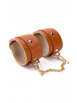 BLAZE ELITE ANKLE CUFFS COGNAC VEGAN LEA