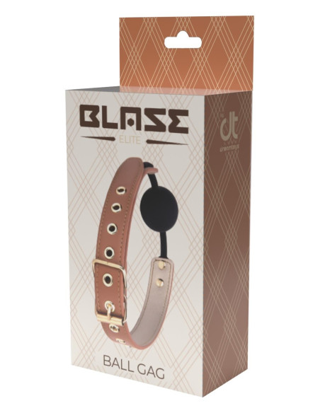 BLAZE ELITE BALL GAG COGNAC VEGAN LEATHE