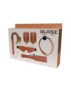 BLAZE ELITE BDSM SET COGNAC VEGAN LEATHE