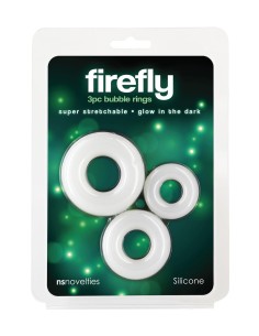 FIREFLY 3PC BUBBLE RINGS WHITE