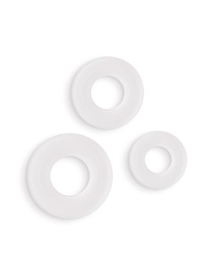 FIREFLY 3PC BUBBLE RINGS WHITE 2