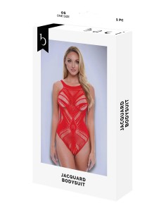 BACI JACQUARD BODYSUIT RED