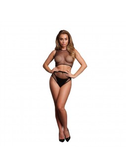 2 Pc Crop Top - Pantie and Fishnet Struc