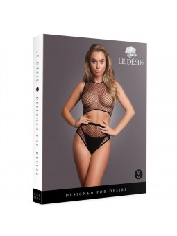 2 Pc Crop Top - Pantie and Fishnet Struc