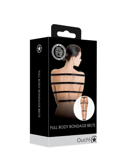 Full Body Bondage Belts - Black
