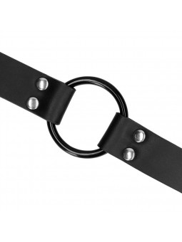 O-Ring Gag with Nipple Clamps - Black