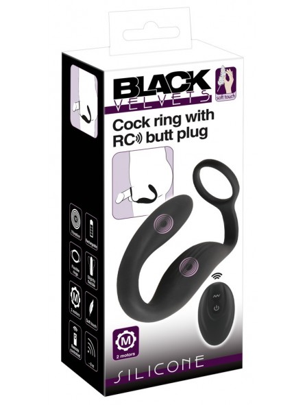 Black Velvets Cock ring w butt