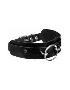 KINKY DIVA O-RING FRONT COLLAR BLACK/SIL 2