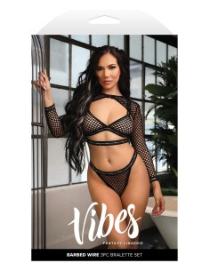 BARBED WIRE FISHNET BRALETTE