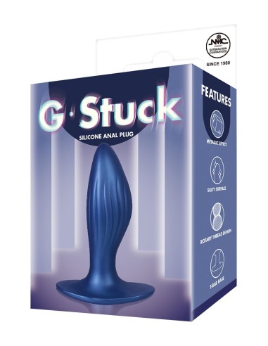 NMC 4.5 INCH SILICONE ANAL PLUG METALLIC