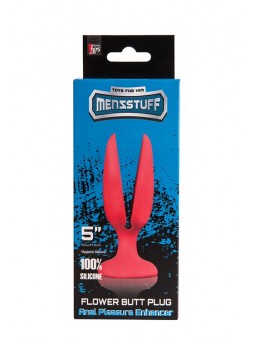 MENZSTUFF FLOWER BUTT PLUG 5INCH RED