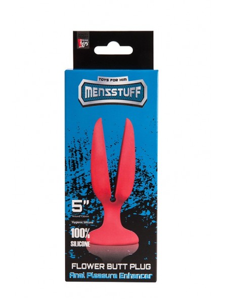 MENZSTUFF FLOWER BUTT PLUG 5INCH RED MENZSTUFF FLOWER BUTT PLUG 5INCH RED