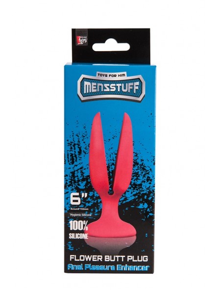 MENZSTUFF FLOWER BUTT PLUG 6INCH RED MENZSTUFF FLOWER BUTT PLUG 6INCH RED