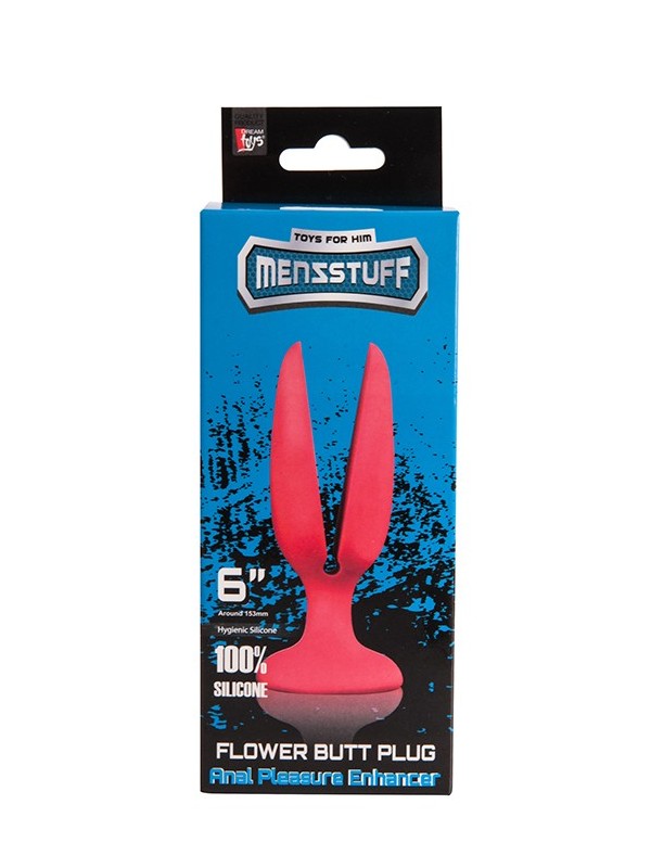 MENZSTUFF FLOWER BUTT PLUG 6INCH RED