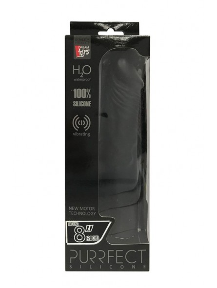 PURRFECT SILICONE DELUXE 8INCH BLACK PURRFECT SILICONE DELUXE 8INCH BLACK