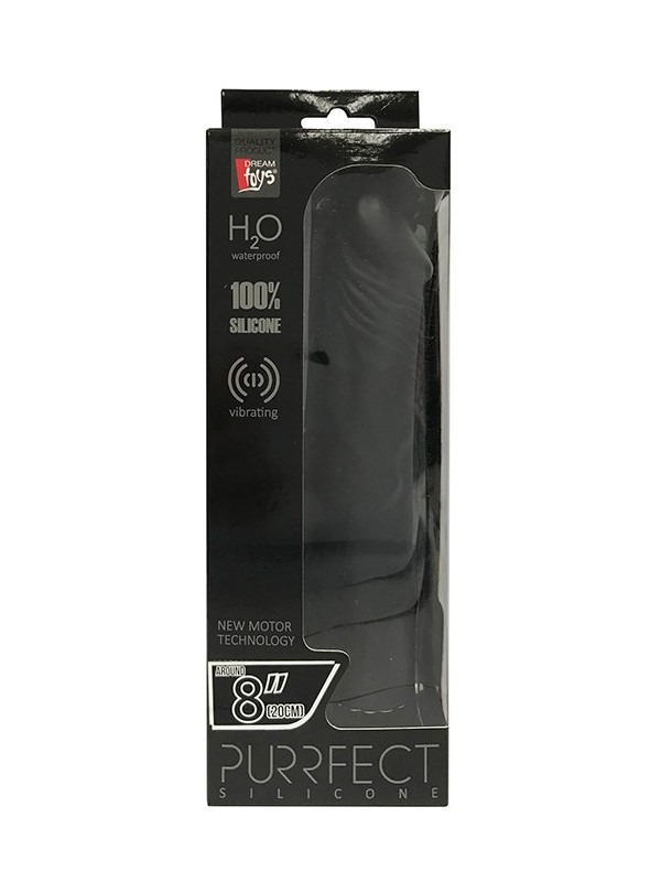PURRFECT SILICONE DELUXE 8INCH BLACK