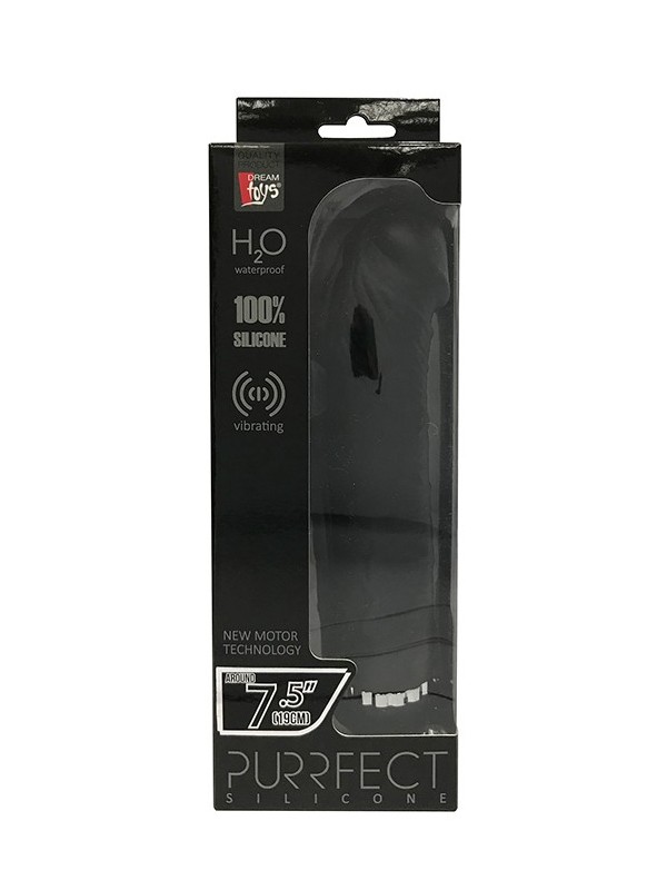 PURRFECT SILICONE DELUXE 7.5INCH BLACK