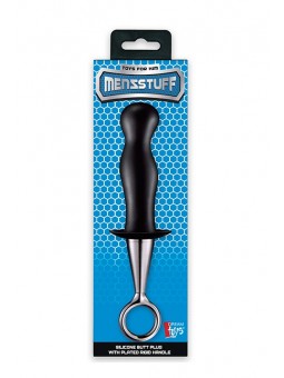 MENZSTUFF ANAL PLUG WITH PLATED HANDLE
