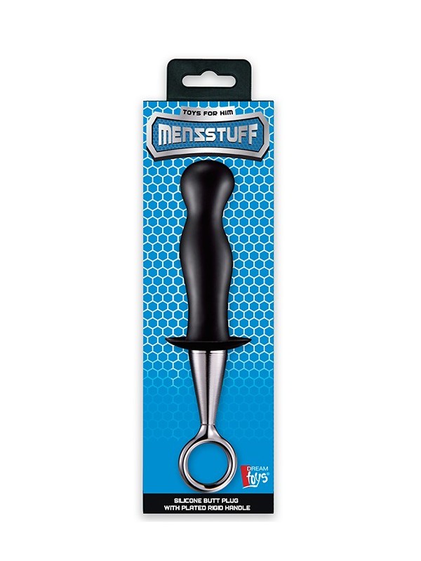 MENZSTUFF ANAL PLUG WITH PLATED HANDLE