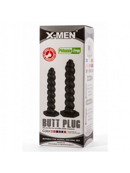 X-Men 9.45" Butt Plug Silicone Black M X-Men 9.45" Butt Plug Silicone Black M